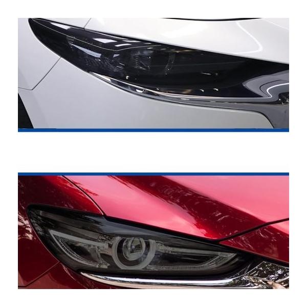 TPU �g�����X�y�A�����g �u���b�N �w�b�h���C�g �t�B���� �����h�~ �X�e�b�J�[ �K�p: �}�c�_ 3 6 CX-5 MAZDA3 2012-2018�`MAZDA6 2013-2019 AL-FF-5275 AL