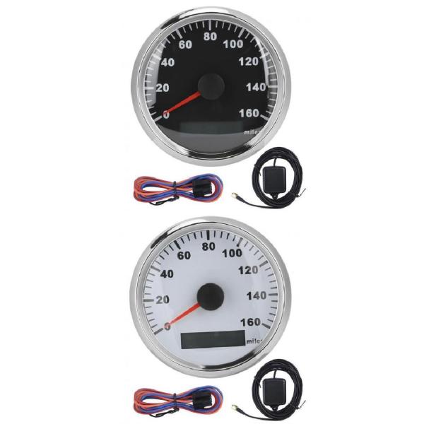 85mm/3.3inch jo[T GPS Xs[h[^[ h A`-tHO 316L tg Jo[ 0-160MPH Kp: gbN ubNEzCg AL-JJ-7357 AL