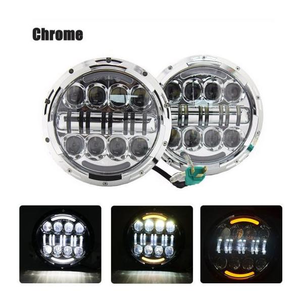 1�y�A �����j���O ���C�g 75W LED H4 7�C���` �G���W�F���A�C H4 LED �w�b�h���C�g �K�p: ���[�_/LADA �j�[���@ 2�s�[�X �N���[�� 80W AL-KK-2506 AL