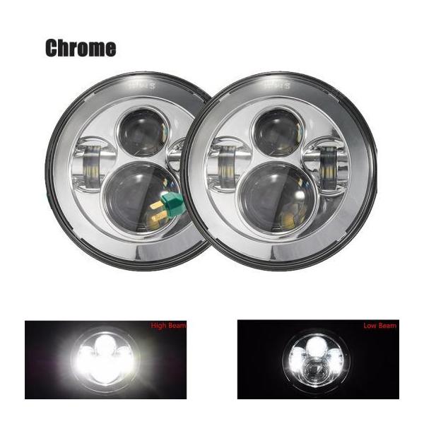 1�y�A �����j���O ���C�g 75W LED H4 7�C���` �G���W�F���A�C H4 LED �w�b�h���C�g �K�p: ���[�_/LADA �j�[���@ 2�s�[�X �N���[�� 45W AL-KK-2506 AL