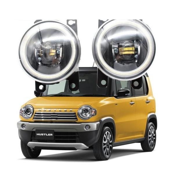 LED �t�H�O���C�g �J�b�g���C�������Y �K�p: �X�Y�L �n�X���[ MR31S/MR41S 2014-2019 �G���W�F���A�C DRL �z���C�g �G���W�F���A�C AL-KK-8028 AL