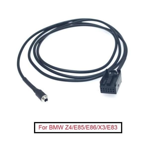 6ピース ステレオ オーディオ 3.5mm メス ソケット AUX アダプタ ケーブル 適用: BMW Z4/E85/E86/X3/E83 ミニ/MINI（BM
