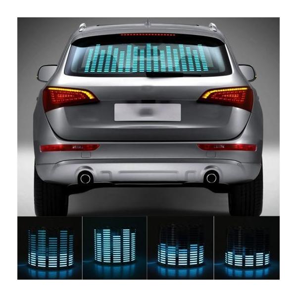 �u���[ LED �~���[�W�b�N ���Y�� �t���b�V�� ���C�g �T�E���h �A�N�e�B�u �Z���T�[ �C�R���C�U ���A �V�[���h �X�e�b�J�[ 90×25cm AL-MM-2167 AL