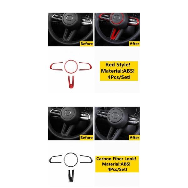 �X�e�A�����O �z�C�[�� �M�A �V�t�g �t���[�� �C���e���A �J�o�[ �g���� �K�p: MAZDA3 2019-2022/CX-30 2020-2022 ���b�h�E�J�[�{���� AL-OO-5375 AL