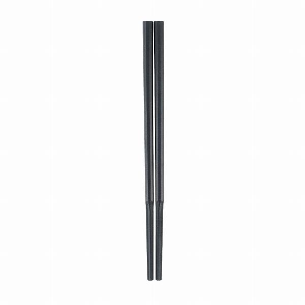 曙産業 10角ぐる麺箸 黒 21cm 極太 GM-4050
