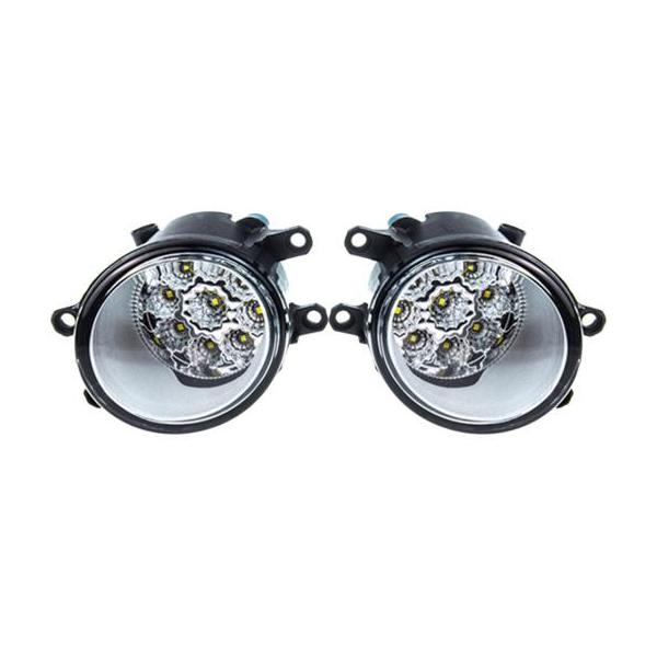 カースタイリング 12V DRL LED フォグランプ ライト 適用: レクサス LX570 2008-2011 左 右 LED 9 ライト ホワイト・LED 