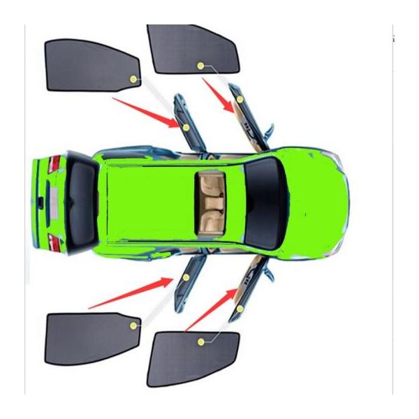適用: スバル インプレッサ XV アウトバック フォレスター レガシィ インプレッサ ブラック サイド 4 ウインドウ サンシェード AL-II-1511 A