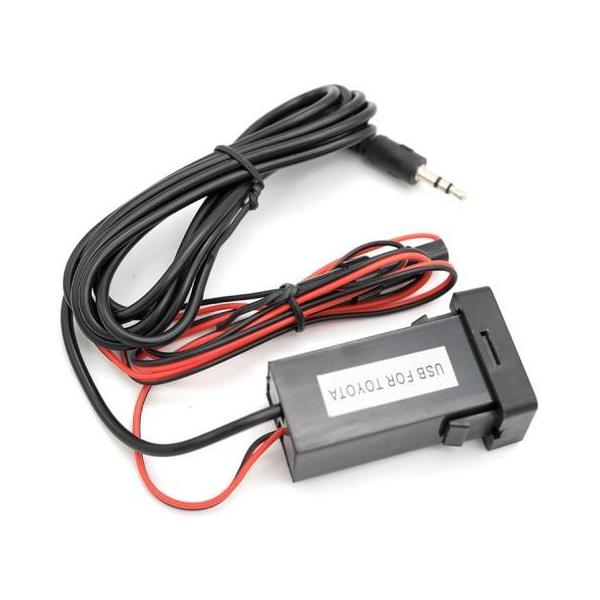 ԗpP[u C^tF[X 12V USB db [d AUX I[fBI  A_v^ g^ J[ J Cc RAV4 For TOYOTA with aux AL-AA-6999 AL