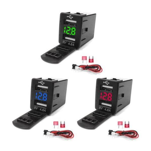 ԗpP[u 12V fA USB J[ [d LED dv 4.8A d A_v^ Y X}[g db Iׂ3J[ bh,u[,O[ AL-AA-7324 AL