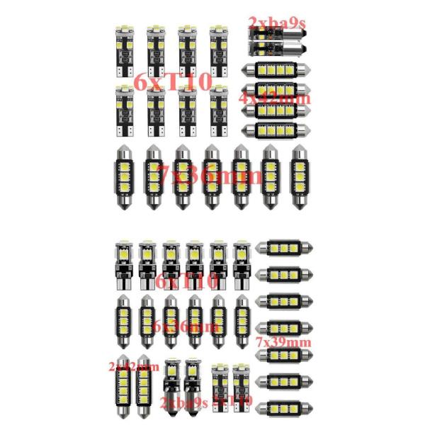 車用 内装 LED ライト キット 適用: クライスラー/CHRYSLER アスペン コンコルド クロスファイア パシフィカ 21ピース・25ピース ホワイト 