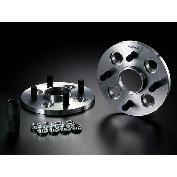 【好評にて期間延長】 デジキャン ワイドトレッドスペーサー 100-4H/P1.5 15mm DSP-15100415 入数:1セット(2個) ダイハツ タントエグゼ L455S/L465S 2009年12月~ - ホイールスペーサー