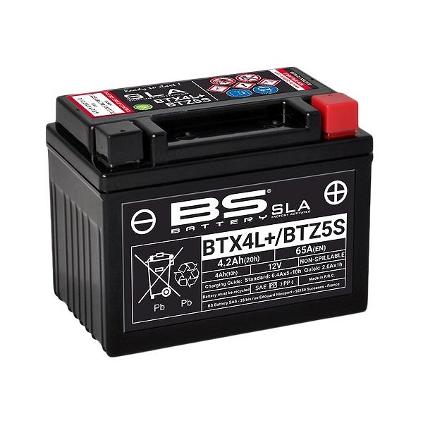 BSバッテリー バイク用バッテリー SLAバッテリー ホンダ タクト ベーシック/スペシャル AF79 NCY50G/J/K 50cc BTX4L＋ 2輪