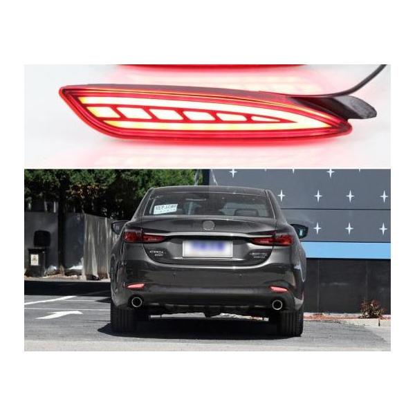 2ピース リア フォグランプ 適用: マツダ 6 MAZDA6 アテンザ 2019 2020 LED リア バンパー ブレーキ ライト ダイナミック ターンシグ