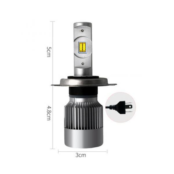 ヘッドライト バルブ LED 適用: 日産 サニー ラティオ 6000K 10000lm ホワイト ライト オート 2ピース H4 AP-ALK0510 AL