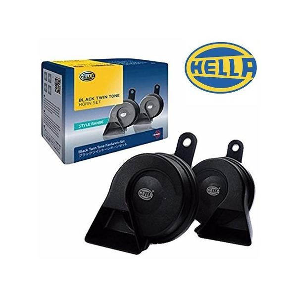 HELLA HORNS/ヘラーホーン】BLACK TWIN TONE HORN 110dB（2個
