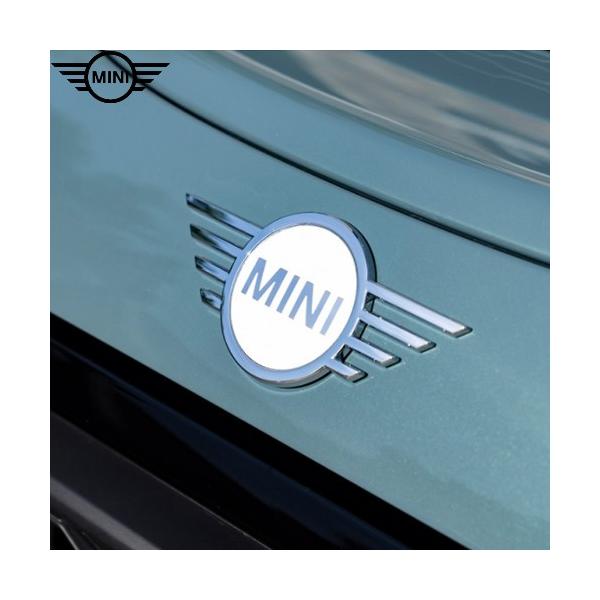 BMW MINI純正 エンブレム (フロント) (クローム/Aspen White) (F55/F56 