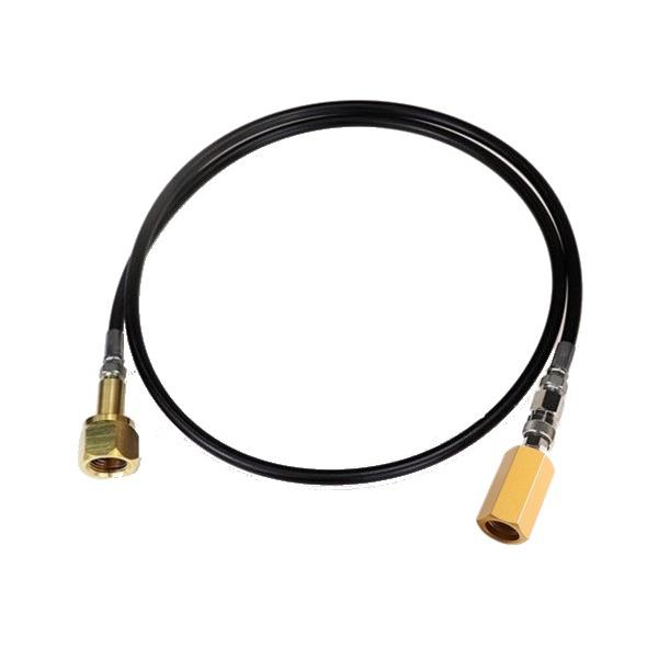 ソーダストリームの本体と緑色の炭酸ガスボンベ（ミドボン）を接続するための強化ホース(1.5m)です。ねじ込み式　シリンダークイックコネクト式 NEW TERRA DUO ART?先端付け替えるから全対応モデル ソーダストリーム　ドリンクメイ...