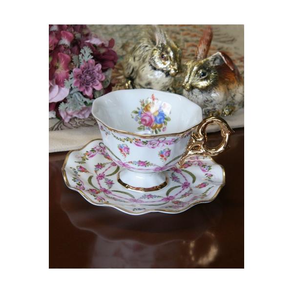 カップ ソーサー 花柄 ローズ 陶器 食器 エレガント 輸入 薔薇 ピンク お洒落 可愛い ヨーロピアン インテリア デザイン Buyee Buyee Japanese Proxy Service Buy From Japan Bot Online