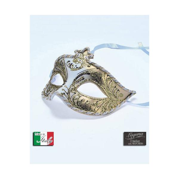仮装に最適なイタリア製のマスケラ 仮面マスク ホワイト お洒落 パーティー 輸入 ヨーロッパ ヴェネチアンカーニバル コスプレ 本場 ハロウィン 豪華 手軽 Dejapan 手数料０円で日本の商品を購買代行 落札代行