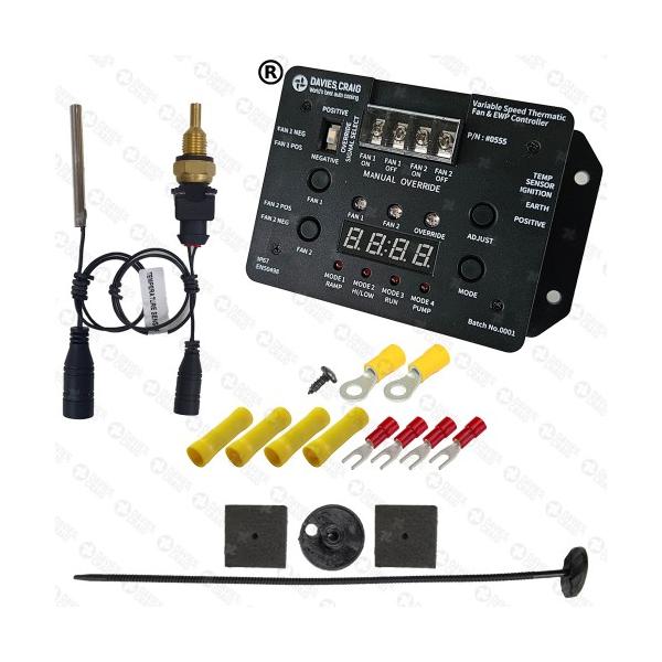 ツイン可変電動ファン&EWPコントローラー 温度プローブ/水温センサー(1/4NPT)付