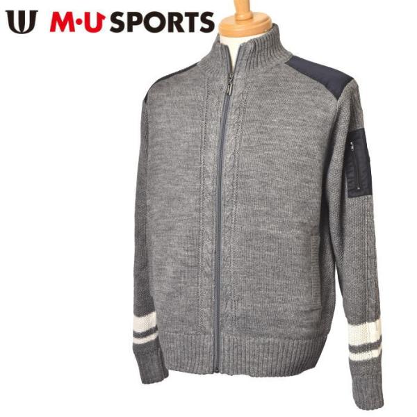 新品未使用　M・U SPORTS 　ゴルフウェア　ウールニット　ブラック　M M・U SPORTS MU MUスポーツ レディース ニット セーター 全2色 3