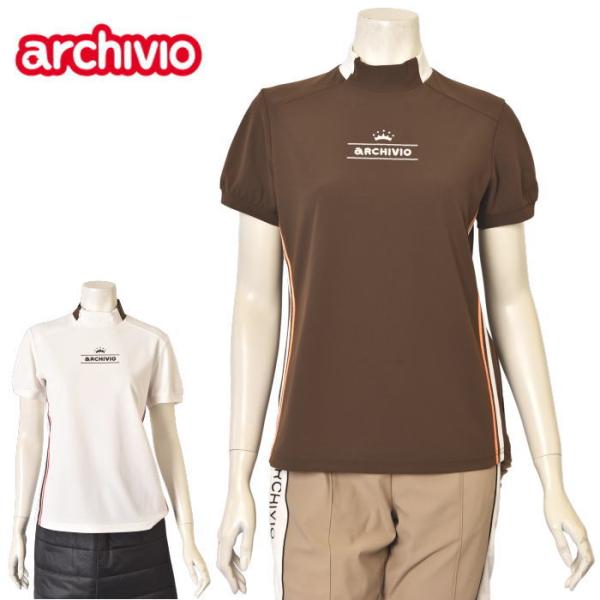 50％OFFセール！ アルチビオ archivio ゴルフ 2025秋冬新作 レディース 半袖ハイネックプルオーバー 服 ゴルフウェア アウトレット