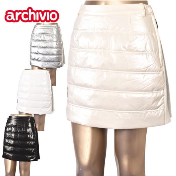 アルチビオ archivio ゴルフ 2026秋冬新作 レディース 中綿×ニットプリーツスカート 服 ゴルフウェア