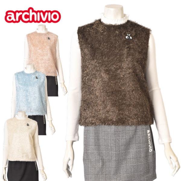 アルチビオ archivio ゴルフ 2026秋冬新作 レディース フェザーライクベスト 服 ゴルフウェア