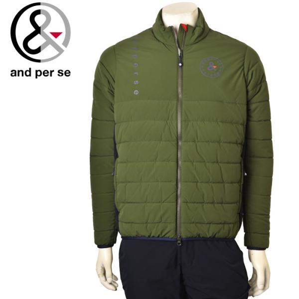 and per se 中綿ジャケットスカート セットアップ and per se 切り替え 中綿 ジップジャケット・スカートセット M