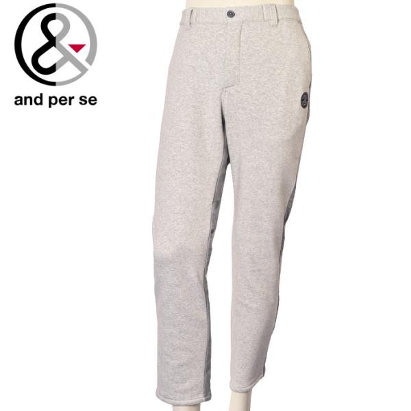 新品 and per se LL ストレッチ スウェット テーパードパンツ and per se（アンパスィ） 20％OFFセール！ ゴルフ 2024秋冬新作