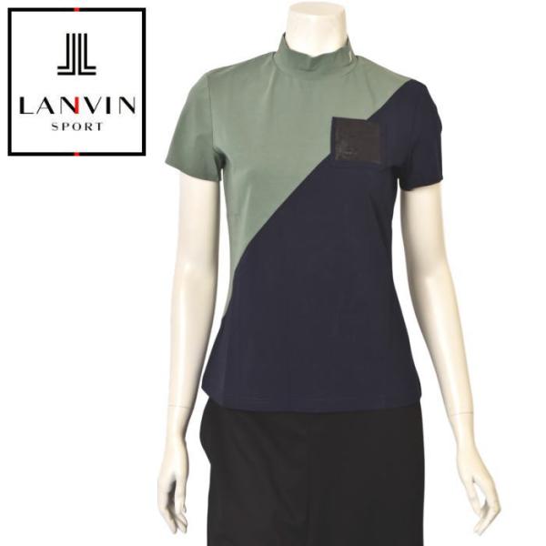 30％OFFセール！ ランバン スポール ゴルフ LANVIN SPORT 春夏アイテム レディース 半袖ハイネックシャツ 服 ゴルフウェア アウトレット
