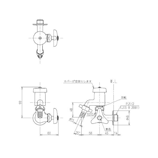 TOTO T38S13V23C i݌`Az[Xڑ`AoL[u[J[tj