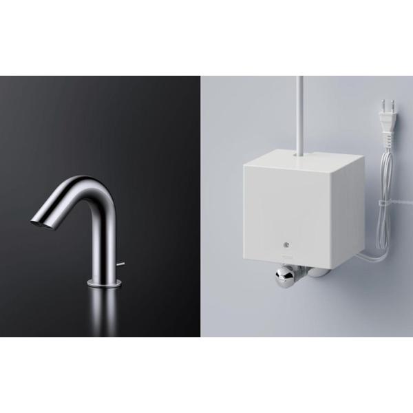 TOTO TLE28SA2A アクアオート 構成品番：TLE28005J（水栓）+TLE01705JA（機能部） 100V サーモ ワンプシュ式