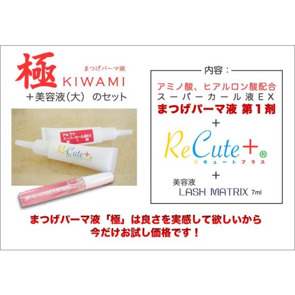 国産付けまつげ用パーマ液「極」＋美容液（大）のセット