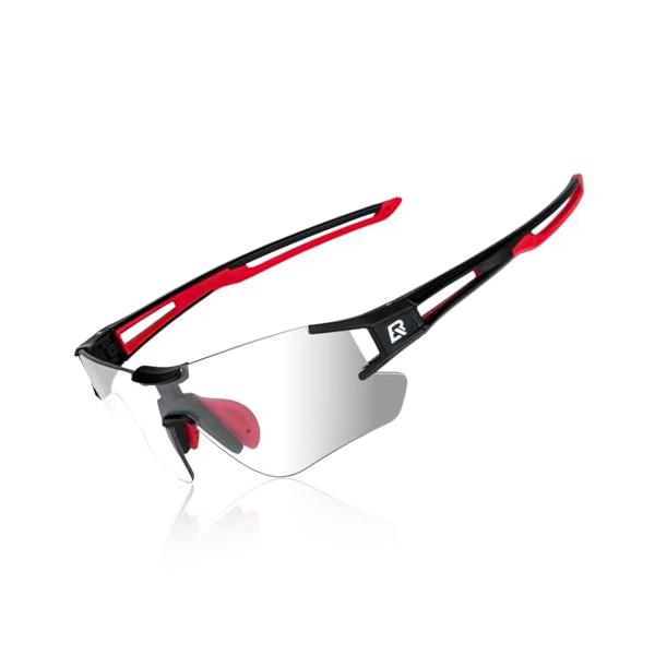 他サイト： ロックブロス 調光サングラス 自転車 登山 変色サングラス メガネ 超軽量 紫外線カット 収納ポーチ付き ユニセックスの商品画像