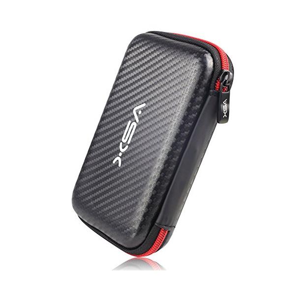 他サイト： V5X 2.5インチHDD収納バッグ ポータブル収納ポーチ 外付けハードディスク保護収納ケース 撥水 防震 防塵 防衝撃 赤いと黒いの商品画像