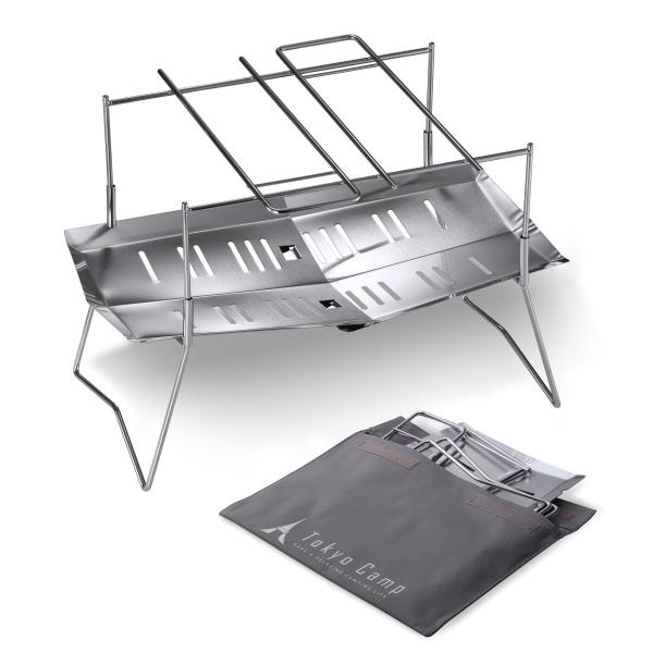 他サイト： Tokyo Camp 焚き火台 HAKOSUKA 折りたたみ式 A4収納 コンパクト 軽量985g ステンレス製 ソロキャンプ アウトドアの商品画像