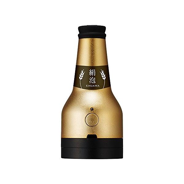 ドウシシャ ビアサーバー 絹泡 ビンタイプ 缶ビール用 ダブル超音波式 ゴールド DKB-18GD