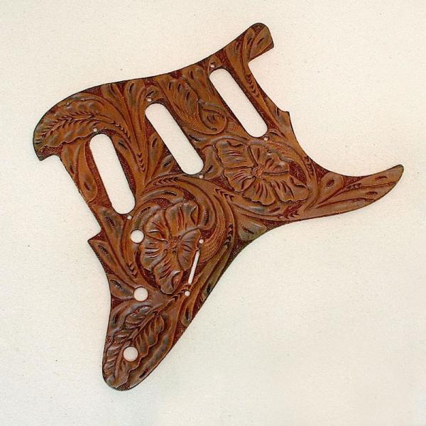 El Dorado Hand-Tooled Leather gStrath Pickguard BrownyGhh U[sbNK[h XggLX^[z