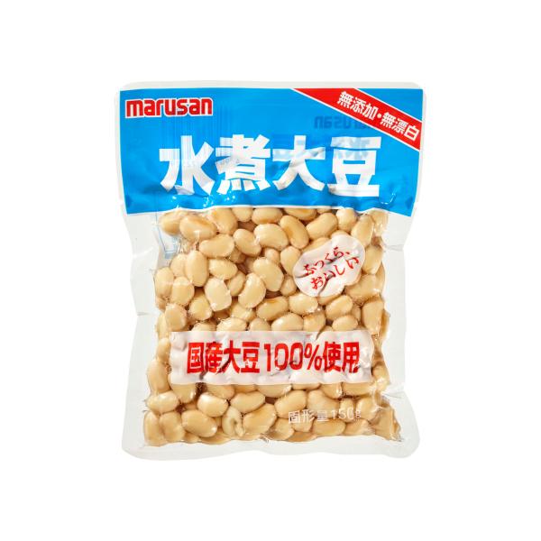 【 商品特徴 】大粒大豆を使用し、ふっくら柔らかく仕上げてあります。常温保存可。【 常冷区分 】常温【 規格 】150g【 最終加工地 】日本【 原材料 】大豆【 アレルギー 】大豆