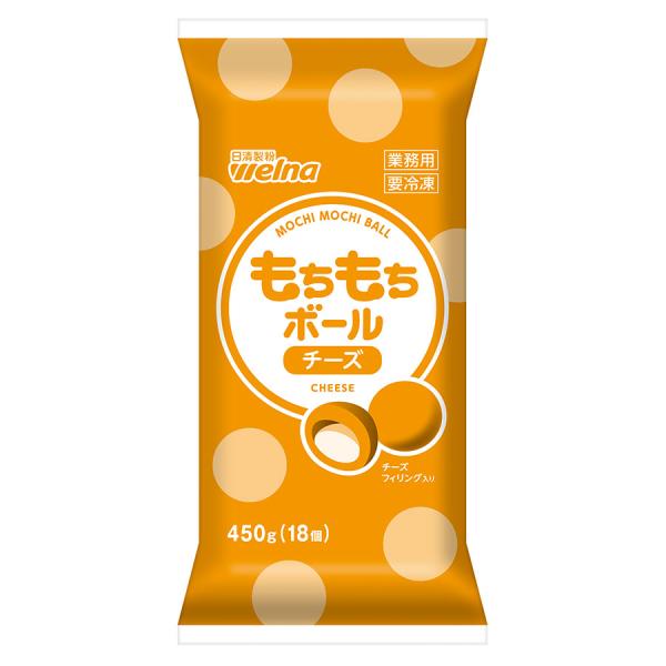 [商品特徴]もちもち食感で丸い形状のドーナツです。もちもちした生地でほんのり甘いチーズフィリングを包餡し、フライ後に冷凍しています。[常冷区分]冷凍[メーカー名]日清製粉ウェルナ[規格]450g(18個入）[調理方法]油調（目安：180℃で...
