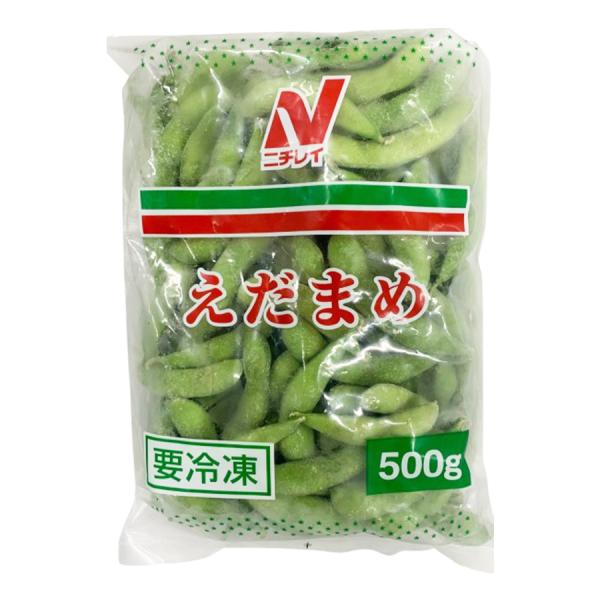 【 商品特徴 】全て契約栽培されており、栽培管理が徹底され品質が安定している枝豆です【 常冷区分 】冷凍【 メーカー名 】ニチレイフーズ【 規格 】500g【 調理方法 】＜ボイル＞(1)沸騰したお湯に凍ったままの商品を袋から出して入れます...