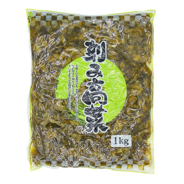 [ 商品特徴 ]高菜を食べやすく細く刻みました。コクのある味わいに仕上がっています。[ 常冷区分 ]常温[ 規格 ]1kg[ 調理方法 ]開封後そのままお召し上がりいただけます[ 最終加工地 ]中国[ 原材料 ]高菜、生姜、ごま、唐辛子、漬...
