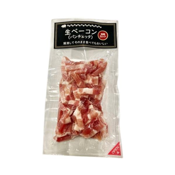【 商品特徴 】7〜8ｍｍ幅にカットされた短冊状の生ベーコンです。イタリア料理の材料として「パンチェッタ」とも呼ばれています。サラダやパスタのトッピングに。【 常冷区分 】冷凍【 メーカー名 】株式会社都城くみあい食品【 規格 】200ｇ【...