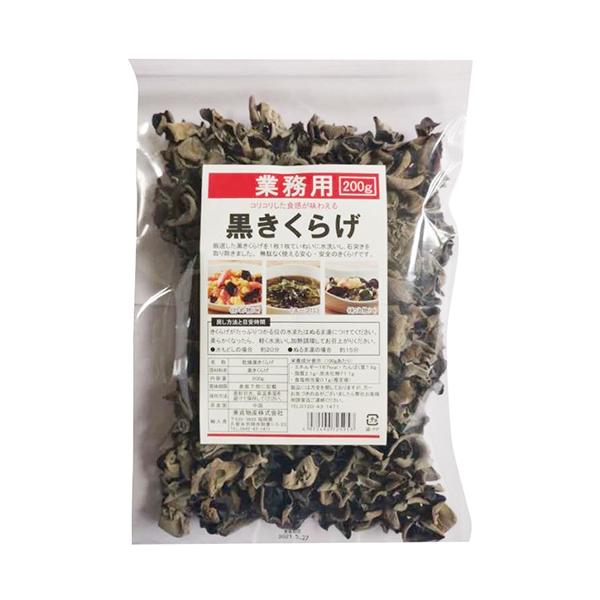 【 商品特徴 】中国産の黒木耳を水洗い後に撰別してイエロー（1.5〜2.5cm）サイズを袋詰め。水戻し、ボイル後すぐにお使いいただけます。中華料理各種に。【 常冷区分 】常温【 メーカー名 】兼貞物産【 規格 】200g【 調理方法 】水戻...
