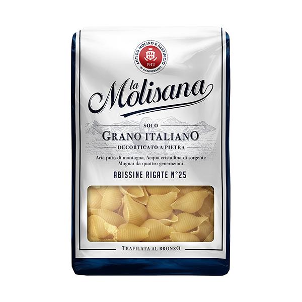 貝殻の形をしたショートパスタ。形のユニークさと、食感の面白さが楽しめます。