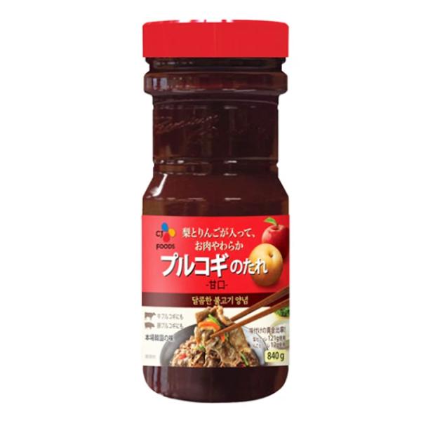 [ 商品詳細 ]甘みと柔らかさを出すためタレに梨ピューレ使用。自然な甘みのしょうゆベースのたれ。[ 常冷区分 ]常温[ メーカー ]CJ FOODS JAPAN[ 商品規格 ]840g[ ケース入数 ]8[ 調理方法 ]お肉を漬け込む[ 最...