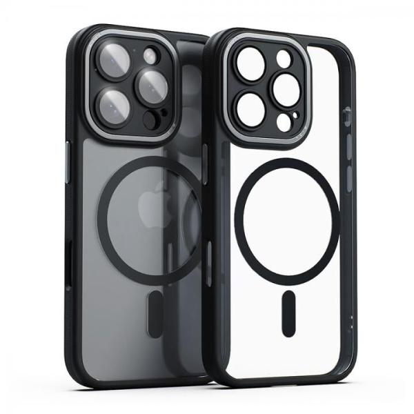 miak レンズガード一体型MagSafe対応クリアケース iPhone 16 Pro Max ブラック