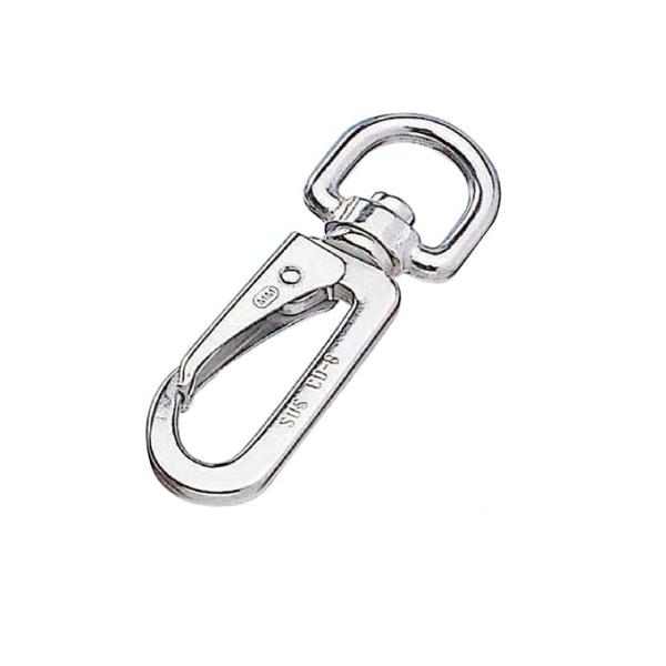 【商品概要】●ワンタッチで着脱可能です。●スイベルタイプでチェーン等のよじれも心配不要です。●チェーン・ワイヤー・ロープ等の連結金具として、また端末の金具のジョイントに。●D(mm)：5.5 ●D1(mm)：5 ●L(mm)：85 ●W(m...