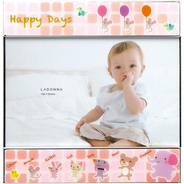 【商品概要】[本体サイズ] 155x159mm[製造国] 中国[素材] 材質:スチール、エポキシ【商品説明】【商品詳細】ブランド：LADONNA商品種別：ベビーフォトフレーム・写真立て商品名：ラドンナ ベビ-フレーム MB61 ピンク MB...